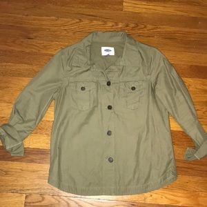 Olive green Old Navy shirt/light jacket
